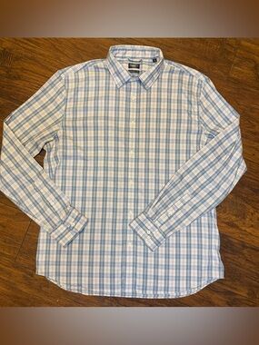 Faherty Reserve The Movement Shirt Men's X-Large Blue/Pink Plaid Supima Stretch